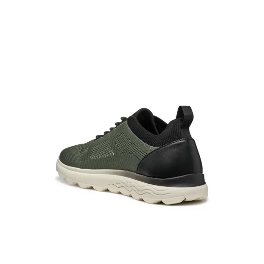 Geox Spherica Man Dark Green Sneakers Size 41, Ultra Breathable Recycled Knit Fabric, Modern Stylish Low Cut Design for Men, Active Chic Comfort Footwear - Geox - Image 13