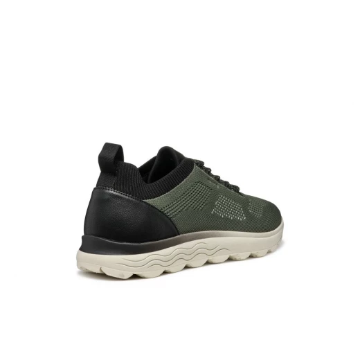 Geox Spherica Man Dark Green Sneakers Size 41, Ultra Breathable Recycled Knit Fabric, Modern Stylish Low Cut Design for Men, Active Chic Comfort Footwear - Geox - Image 8