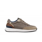 Molveno Man Dove Grey Sneakers with Nubuck Effect Upper and Suede Detailing, Contemporary Urban Style, Energize Casual Looks, Size 41, U55F1B.0EK22.C1018 - Geox