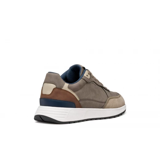 Molveno Man Dove Grey Sneakers with Nubuck Effect Upper and Suede Detailing, Contemporary Urban Style, Energize Casual Looks, Size 41, U55F1B.0EK22.C1018 - Geox - Image 7