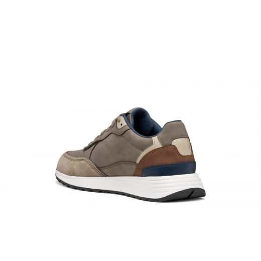 Molveno Man Dove Grey Sneakers with Nubuck Effect Upper and Suede Detailing, Contemporary Urban Style, Energize Casual Looks, Size 41, U55F1B.0EK22.C1018 - Geox - Image 8