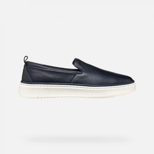 Zackerty Man Lightweight Breathable Slip On Sneakers Navy Blue Tumbled Leather, Ideal For Warm Weather and Summer City Wear, Size 44 - Geox - Image 6