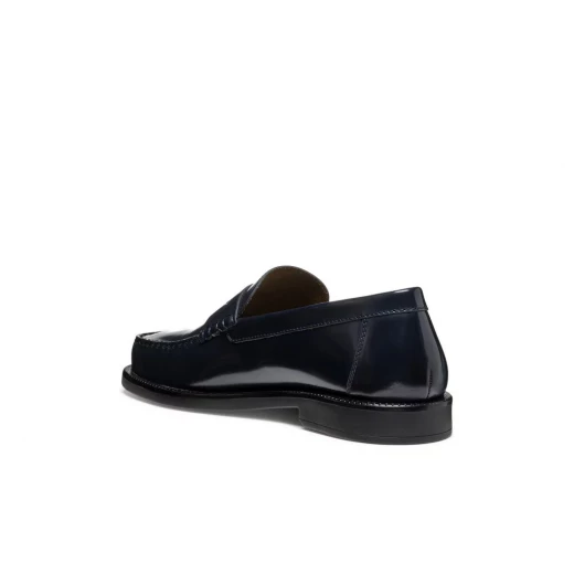 Recanati Men's Navy Loafer Shoes: Classic City Style with Supple Leather Upper, Breathable Design, and Everyday Comfort. Available in Size 40. SKU U55HVB.00038.C4002. - Geox - Image 13
