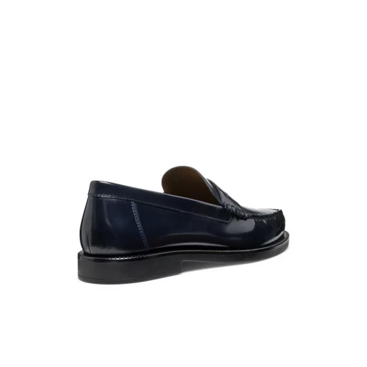 Recanati Men's Navy Loafer Shoes: Classic City Style with Supple Leather Upper, Breathable Design, and Everyday Comfort. Available in Size 40. SKU U55HVB.00038.C4002. - Geox - Image 14