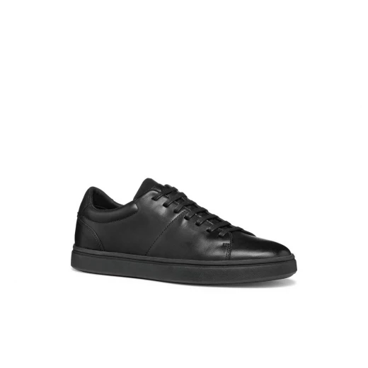 Baltmoore Men's Leather Sneakers Black Size 43 Breathable City Shoes - Geox - Image 6
