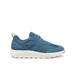 XTORS Men's Breathable Sneakers in Avio Blue: Mesh and Suede Construction for Casual Wear. Size 43 EU. Urban Style and Everyday Appeal for Men's Footwear. SKU U55LFD.01422.C4005. - Geox