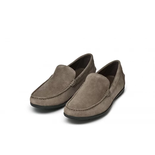 Siron Man Dove Grey Suede Loafer for Men Comfortable Breathable Slip On Shoes Size 41 Classic Everyday Style Footwear - Geox - Image 25