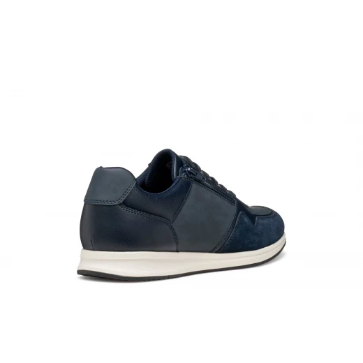 Avery Man Sneakers Navy Blue Nubuck Leather Effect Casual Shoes Size 44 - Geox - Image 6