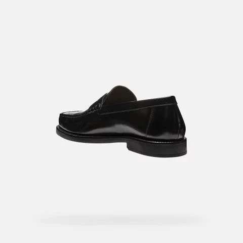 حذاء ريكاناتي رجالي جلدي أسود مقاس 41 تصميم كلاسيكي للاستخدام اليومي - جيوكس - Image 5