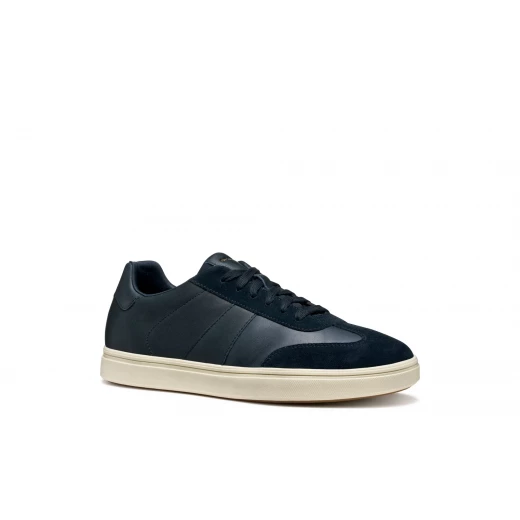 Geox Baltmoore Men's Low Cut Sneakers Navy Blue Crafted From Soft Nappa Leather With Suede Detailing, Breathable & Comfortable City Dressing Shoe, Size 41 - Geox - Image 4