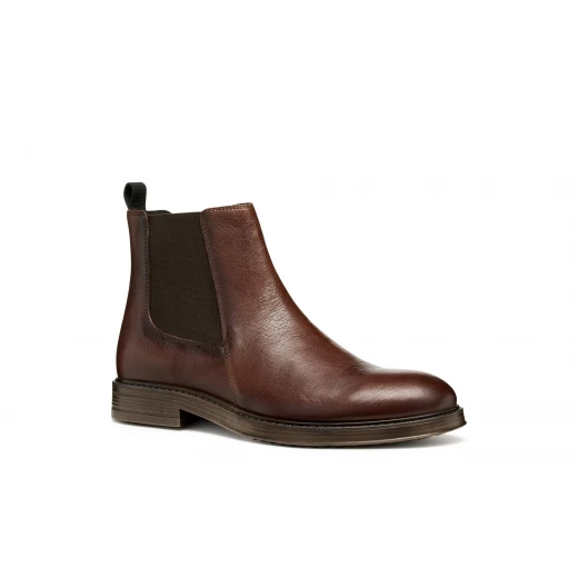 حذاء هينريز رجالي للكاحل بني فاتح جلد مدبوغ نعل مطاطي مقاس 43 - جيوكس - Image 12