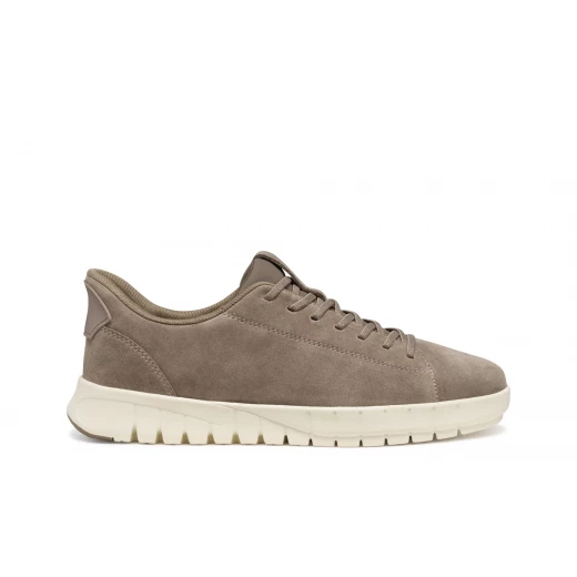 Flextride Plus Man Dove Grey Sneakers for Men with Fast In Technology, Soft Suede Upper, Pristine Silhouette, and Versatile Design, Size 43, Ideal for Everyday Urban Style - Geox - Image 2
