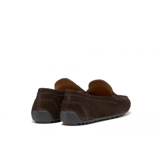 Istria Man Loafer Dark Brown Suede 41 Elegant Metropolitan Style Comfortable Breathable Flexible Design Item U653KB.00022.C6006 - Image 8