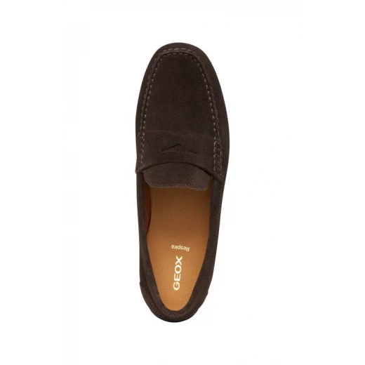 Istria Man Dark Brown Suede Loafer 42 Metropolitan Style Elegant and Practical Men's Slip On Shoe Breathable and Comfortable Made in Italy ITEMCODE:U653KB.00022.C6006 - Geox - Image 9