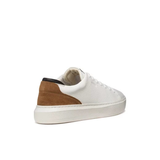 Deiven Men's Sneaker in White, Size 44, Featuring Printed Leather and Suede Construction, Lightweight Design for City Life, Modern Style, Easy Matching, U655WA.04722.C1224 - Geox - Image 5
