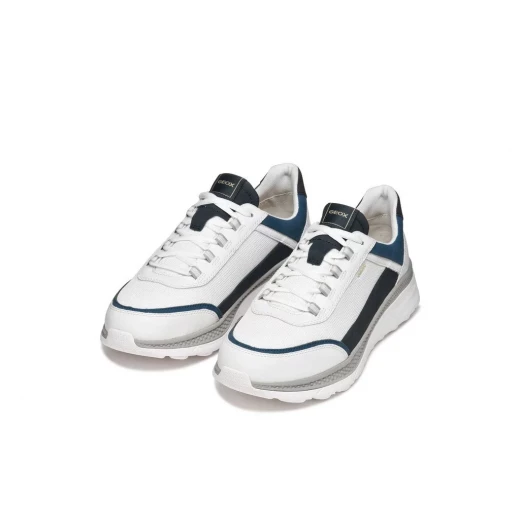 Geox Spherica Actif X1 Men's Sneakers White 45 US Size Breathable Mesh and Coated Leather Running Inspired Design Enhanced Rebound Effect Stylish and Comfortable Footwear for Men - Geox - Image 7