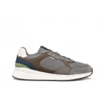 Branthon Men's Sneakers Grey Nubuck Fabric Running Shoes Size 40 - Geox