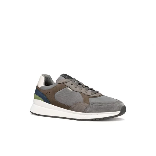 Branthon Men's Sneakers Grey Nubuck Fabric Running Shoes Size 40 - Geox - Image 3