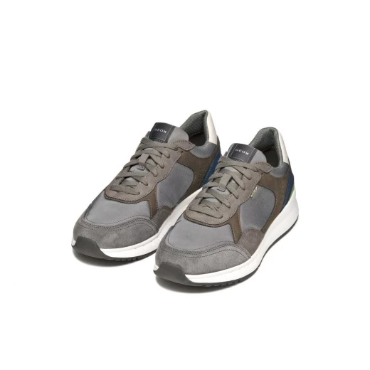 Branthon Men's Sneakers Grey Nubuck Fabric Running Shoes Size 40 - Geox - Image 7