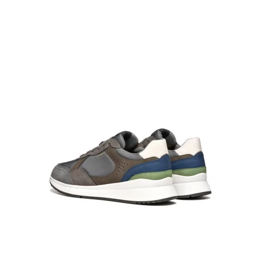 Branthon Men's Running Sneakers Grey Nubuck Fabric Metropolitan Style Comfort Cushioning Size 43 U65LCB.0EK11.C1135 Stylish Sporty Athletic Footwear Durable Design Breathable - Geox - Image 8
