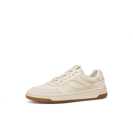 Sedral Court Men's Papyrus Sneakers: Stylish Urban Design Crafted From Soft Nappa Leather and Suede. Modern Sports Inspired Comfort. EU Size 44. - Geox - Image 4