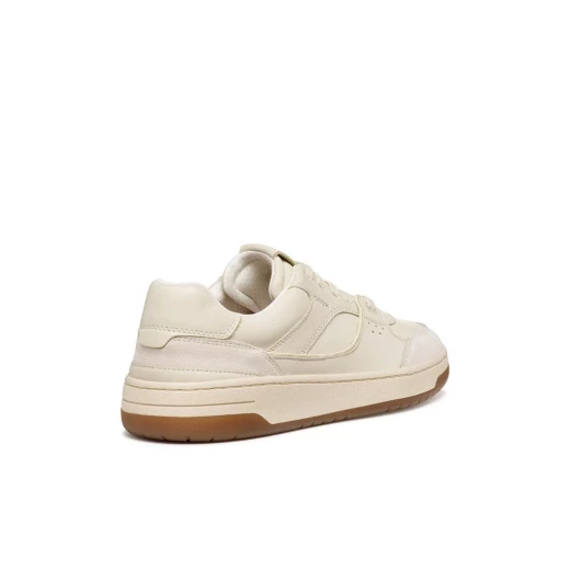Sedral Court Men's Papyrus Sneakers: Stylish Urban Design Crafted From Soft Nappa Leather and Suede. Modern Sports Inspired Comfort. EU Size 44. - Geox - Image 5