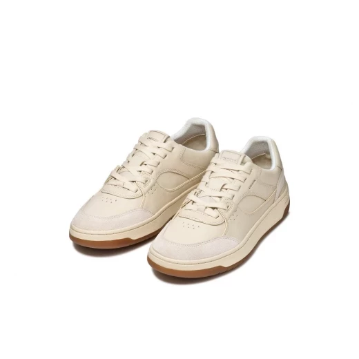 Sedral Court Men's Papyrus Sneakers: Stylish Urban Design Crafted From Soft Nappa Leather and Suede. Modern Sports Inspired Comfort. EU Size 44. - Geox - Image 7