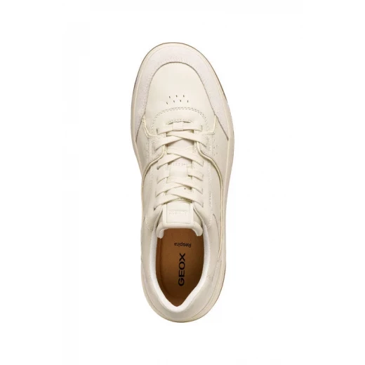 Sedral Court Men's Papyrus Sneakers: Stylish Urban Design Crafted From Soft Nappa Leather and Suede. Modern Sports Inspired Comfort. EU Size 44. - Geox - Image 9