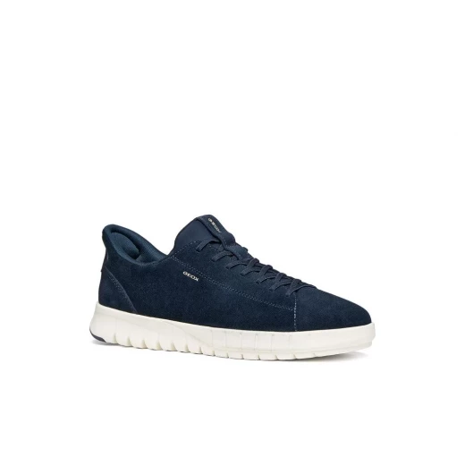 Flextride Plus Men's Navy Suede Sneakers: Effortless Comfort & Modern Style. Easy Slip On Design, Perfect for Everyday Wear. Size 40 - Geox - Image 3