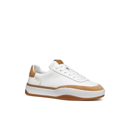 Dynamia Man Sneakers White 40 Contemporary Design Men's Casual Shoes Nappa Leather Nubuck Sporty Style Comfortable Everyday Wear ITEMCODE U65MZA 08532 C1025 - Geox - Image 3