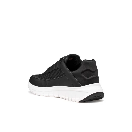 Flextride R Men's Running Sneakers Black Woven Fabric Suede Upper Comfortable Flexible Elasticity Casual Sporty Outfits Size 45 - Geox - Image 6