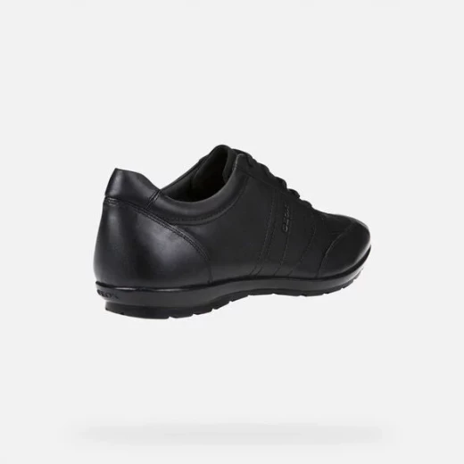 Geox Symbol Man Black Leather Breathable Shoes Size 46 Versatile Classic Design for Men Comfortable and Stylish Footwear Ideal for Everyday Wear U74A5B.00043.C9999 - Geox - Image 4