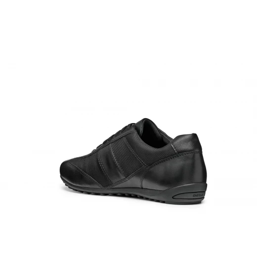 حذاء ويلز رجالي أسود بتصميم عصري من جلد نابا وقماش مقاس 41 مظهر رياضي أنيق مناسب للإطلالات اليومية للرجال - جيوكس - Image 3