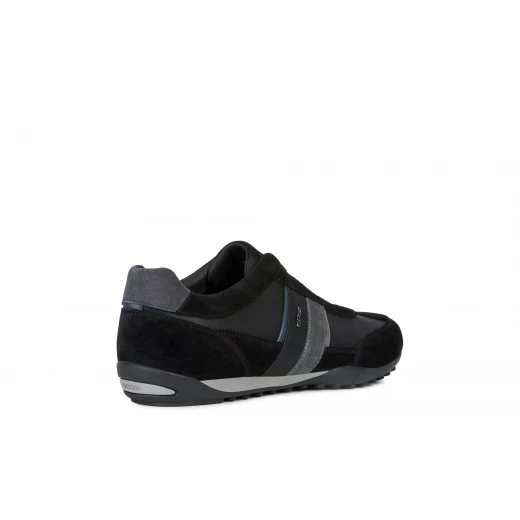 Wells Man Sneakers Black Suede and Leather Effect Casual Shoes 41 - Geox - Image 9