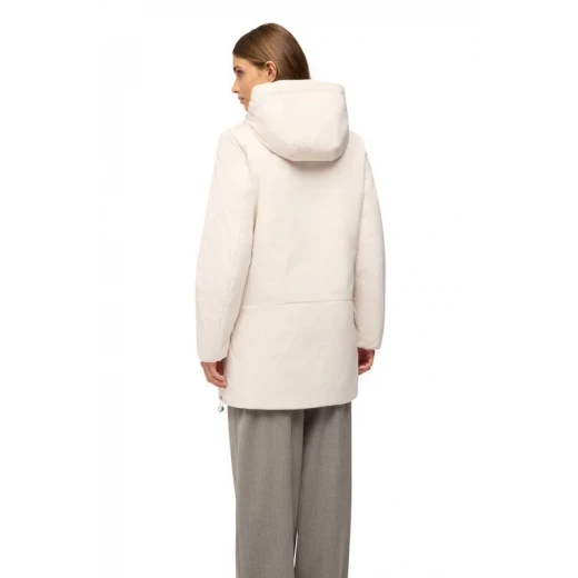 Geox Spherica Women's Reversible Parka Jacket Mid Moonbeam Iceberg Size 44 - Geox - Image 9