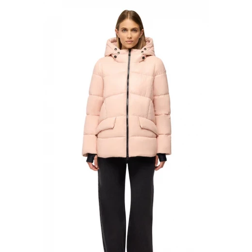 سيريلدا للمرأة، معطف باركا روز، مقاس 44، تصميم عصري، مقاوم للماء والرياح، بطانة وحشوة معاد تدويرها، مثالي للطقس الرطب