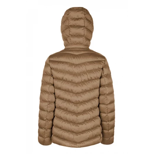 Zosma Women's Jacket Short Satin Design Detachable Hood Waterproof Windproof Coffee Color Size 50 Winter Wear 2024 Collection - Geox - Image 9