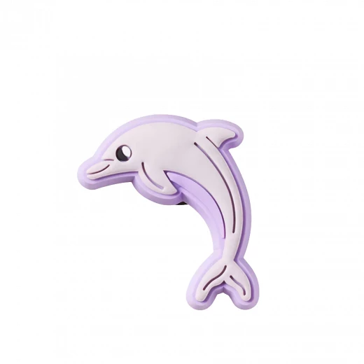 زينة دولفين بنفسجي لكروكس، أضف بعض المرح إلى أسلوبك! إكسسوار فريد للأحذية، سهل التركيب، مثالي لجميع الأعمار، 1 قطعة زينة - كروكس - Image 2