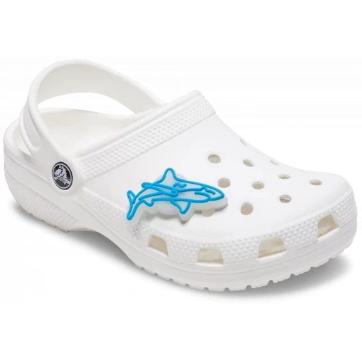 زينة حذاء جيبتز على شكل سمك القرش مضيئة تضيف المرح للأحذية، تتضمن إضاءة LED مبهجة، مثالية للكلوغز والشرائح، وليست للأطفال دون 3 سنوات - كروكس - Image 5