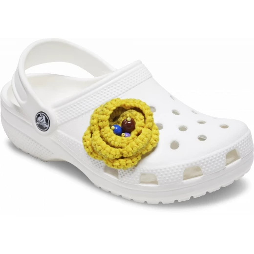 زينة أحذية كروشيه زهور صفراء لـ Crocs، مجموعة ملحقات لـ 26 فتحة في الأحذية الكلاسيكية. زينة جذابة للتخصيص. - كروكس - Image 6