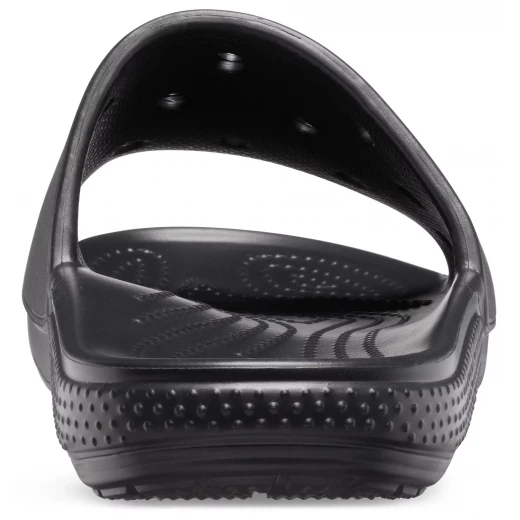 Crocs Unisex Classic Slide Sandals Black Size 38-39 Featuring Jibbitz™ Charm Holes Comfortable Croslite™ Foam Cushion Perfect for Beach Backyard and Everyday Wear - Crocs - Image 5
