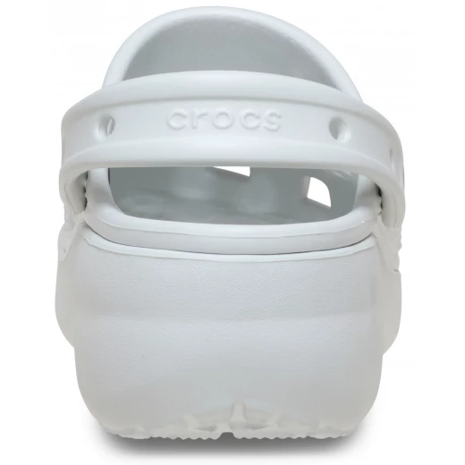 Crocs Women's Classic Platform Clog Off White Comfortable Slip On Shoes for Women Sizes 36 37 Enhanced Height Iconic Design Customizable Backstrap for Jibbitz Charms - Crocs - Image 5