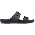 صندل كروكس كلاسيك للجنسين أسود مريح مقاس 34-35 فتحات متوافقة مع الجيبيتز خفيف الوزن فوم كروسلايت للشاطئ والارتداء اليومي - كروكس