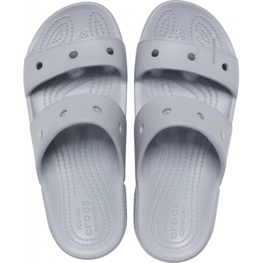 صندل كروكس كلاسيك للجنسين رمادي مقاس 37 38 مريح وخفيف الوزن مناسب للشاطئ وحمام السباحة مع إمكانية تخصيصه بشارات Jibbitz متضمنة للاستخدام اليومي - كروكس - Image 3