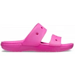 Crocs Women's Classic Sandal Pink Comfort Footwear Sizes 34 35 Featuring Original Croslite Foam Cushioning for Beach Backyard Support Includes Crocs Logo Charm - Crocs