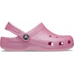 Crocs Toddlers Classic Glitter Clog Pink 22 23 Lightweight Flexible Comfort Pivoting Heel Straps Croslite Foam Outsoles Customizable with Jibbitz Charms 360 Degree Comfort - Crocs