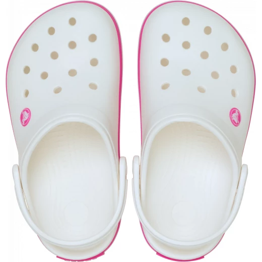 Crocs Kids' Crocband Clog White Lightweight Comfortable Sporty Clogs with Racing Stripe Sizes 28 29 Breathable Durable Croslite Material for Active Kids Footwear - Crocs - Image 4