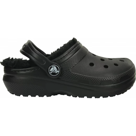 Crocs Kids Classic Lined Clog Black Warm Fuzzy Winter Slippers 36 37 Croslite Foam Lightweight Comfortable Easy On Outdoor Footwear with Pivoting Heel Strap for Secure Fit - Crocs - Image 6