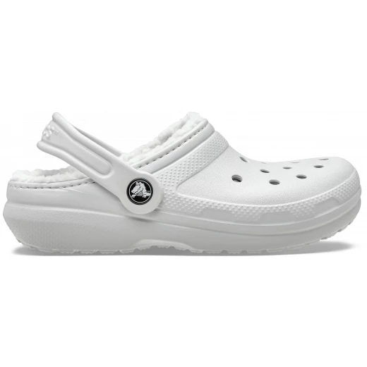Crocs Kids Classic Lined Clog White Winter Comfort 30 31 Indoor Outdoor Slippers Warm Fuzzy Lining Comfortable All Day Wear - Crocs - Image 2
