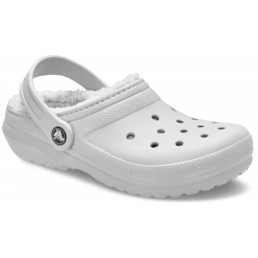 Crocs Kids Classic Lined Clog White Winter Comfort 37 38 Warm Fuzzy Indoor Outdoor Slippers Pivoting Heel Strap Lightweight Croslite Foam Construction Easy Wear for Toddlers - Crocs - Image 3